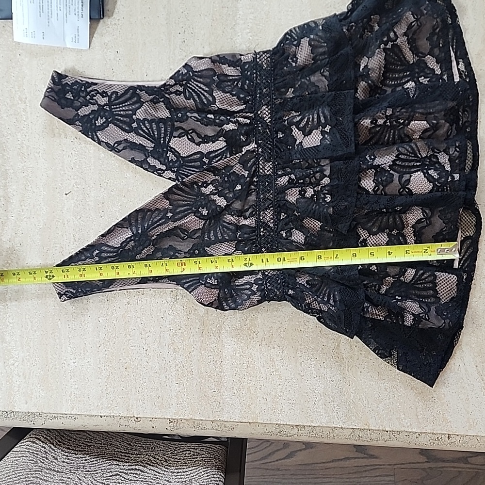 Lace Ruffle Peplum Top - Picture 7 of 7
